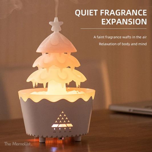 Essential Oil Diffuser Christmas Tree Home Silent Humidifier 250Ml Ultrasonic Aromatherapy Diffuser 7 Colors Auto off with Timer